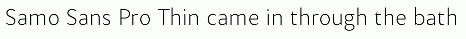 Samo Sans Pro Thin