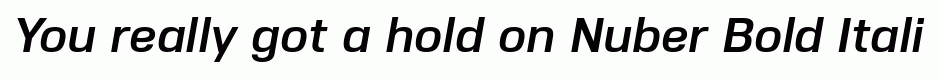 Nuber Bold Italic