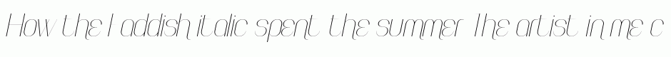 Faddish italic