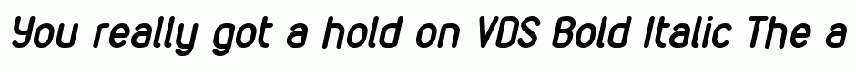 VDS Bold Italic