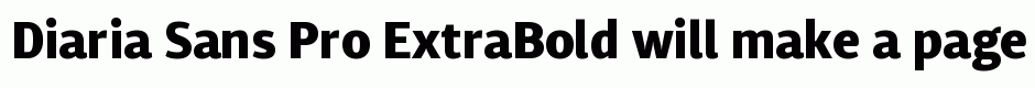 Diaria Sans Pro ExtraBold