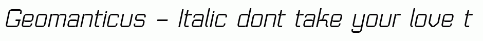 Geomanticus - Italic