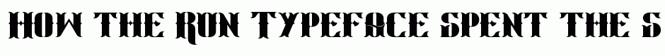 Run Typeface