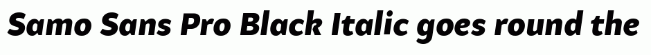 Samo Sans Pro Black Italic