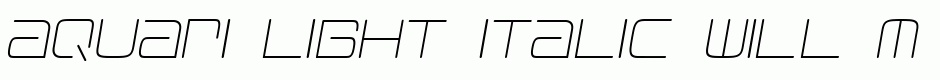 Aquari Light Italic
