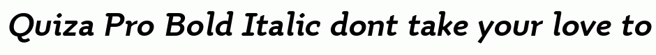 Quiza Pro Bold Italic
