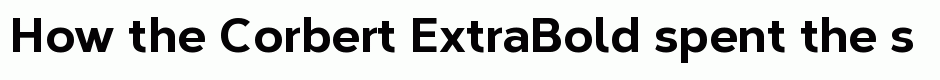 Corbert ExtraBold