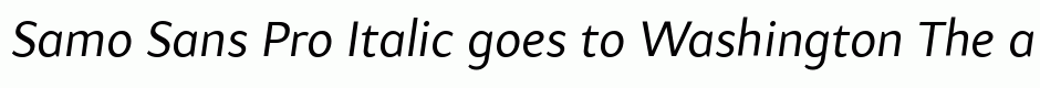 Samo Sans Pro Italic