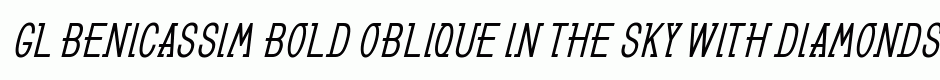GL Benicassim bold oblique