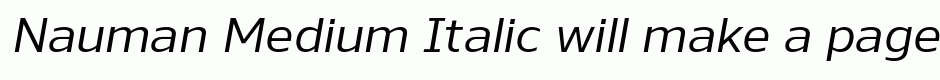 Nauman Medium Italic