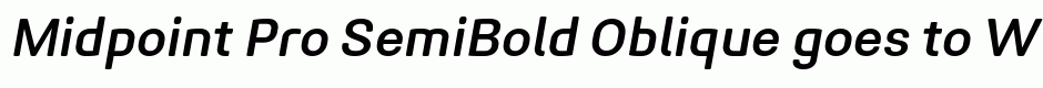 Midpoint Pro SemiBold Oblique