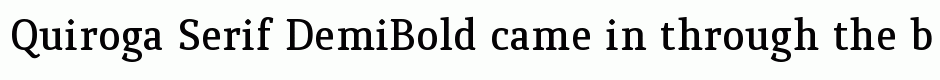 Quiroga Serif DemiBold