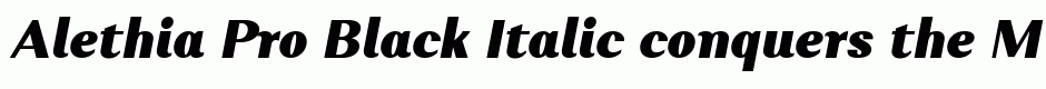 Alethia Pro Black Italic