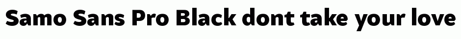 Samo Sans Pro Black