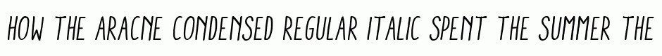 Aracne Condensed Regular Italic