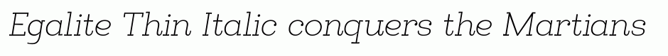 Egalite Thin Italic