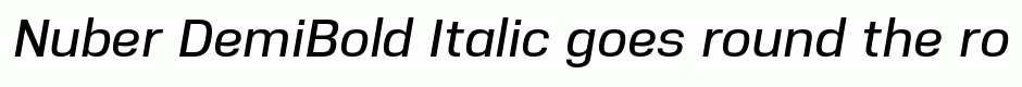 Nuber DemiBold Italic