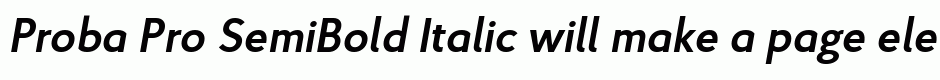 Proba Pro SemiBold Italic