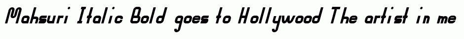 Mahsuri Italic Bold