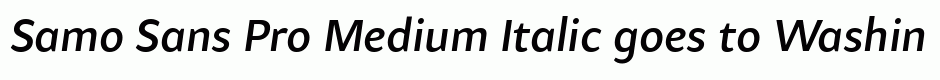 Samo Sans Pro Medium Italic