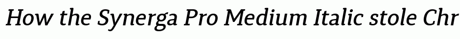 Synerga Pro Medium Italic