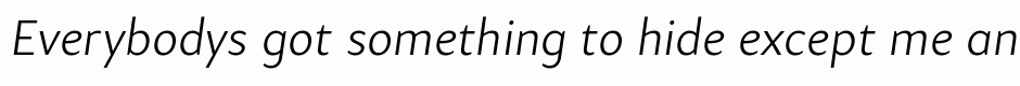 Samo Sans Pro Light Italic