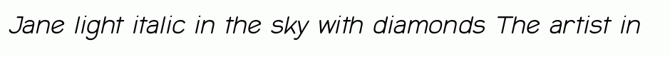 Jane light italic