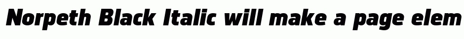 Norpeth Black Italic