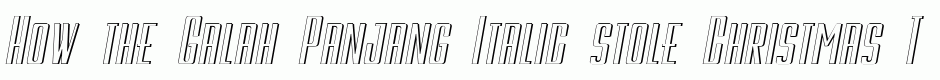 Galah Panjang Italic