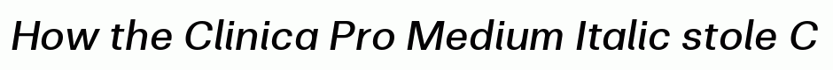 Clinica Pro Medium Italic