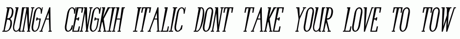Bunga Cengkih Italic