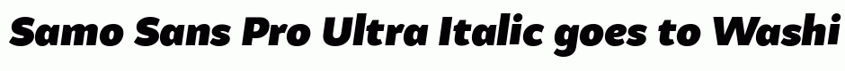 Samo Sans Pro Ultra Italic