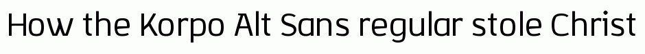 Korpo Alt Sans regular