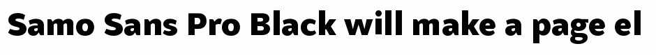 Samo Sans Pro Black