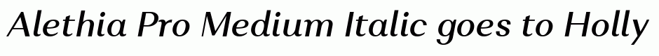Alethia Pro Medium Italic