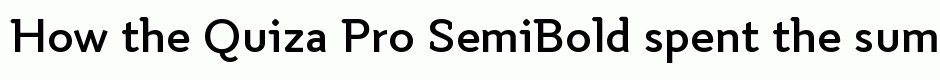 Quiza Pro SemiBold