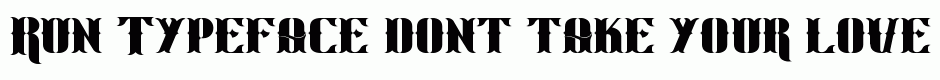 Run Typeface