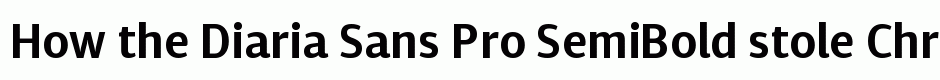 Diaria Sans Pro SemiBold