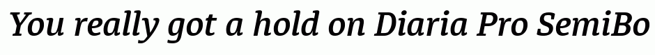 Diaria Pro SemiBold Italic