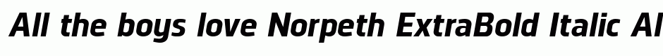 Norpeth ExtraBold Italic