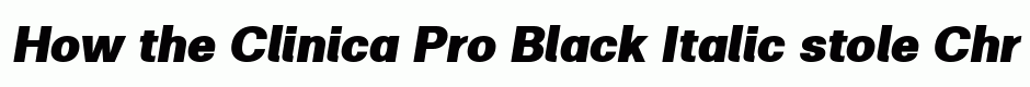 Clinica Pro Black Italic