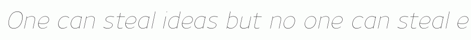Uniman UltraLight Italic
