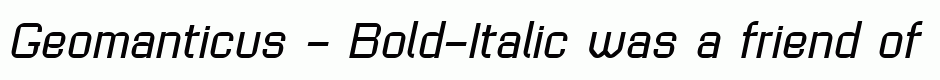 Geomanticus - Bold-Italic