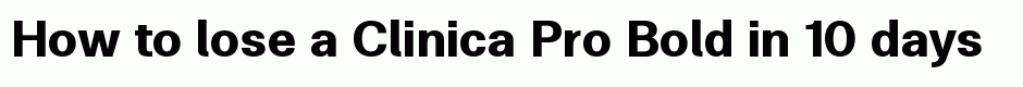 Clinica Pro Bold