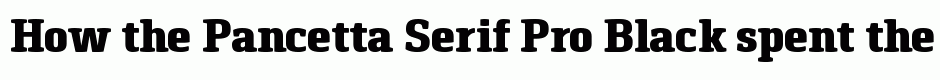Pancetta Serif Pro Black