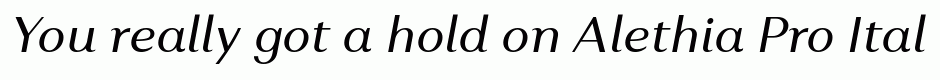 Alethia Pro Italic