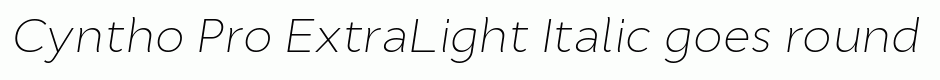 Cyntho Pro ExtraLight Italic
