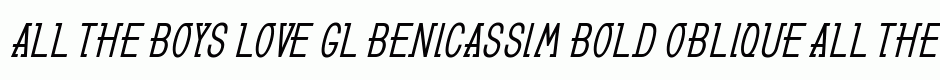 GL Benicassim bold oblique