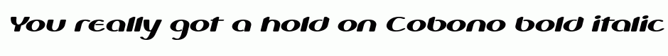 Cobono bold italic