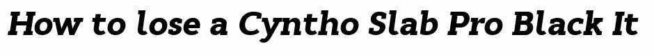 Cyntho Slab Pro Black Italic